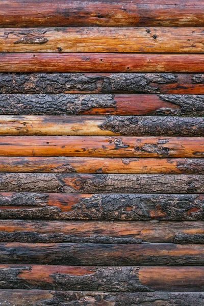 Alte Braune Holzwand Verschiedenen Schattierungen — Stockfoto