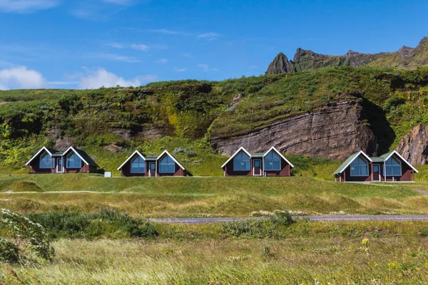 Деревянные Постройки Кемпинга Исландии — стоковое фото