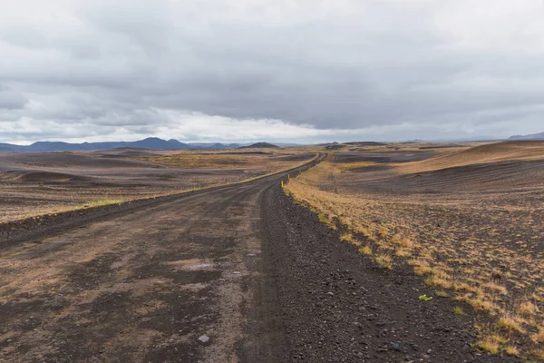 Vista Panorámica Del Paisaje Carretera Islandesa Hermosa Vista Naturaleza Verano — Foto de Stock