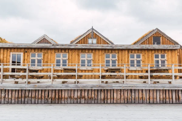 Houten Constructies Van Een Camping Ijsland — Stockfoto