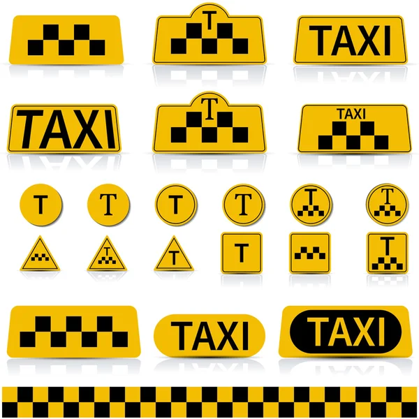 Set sign taxi , vector illustration. — Stock Vector