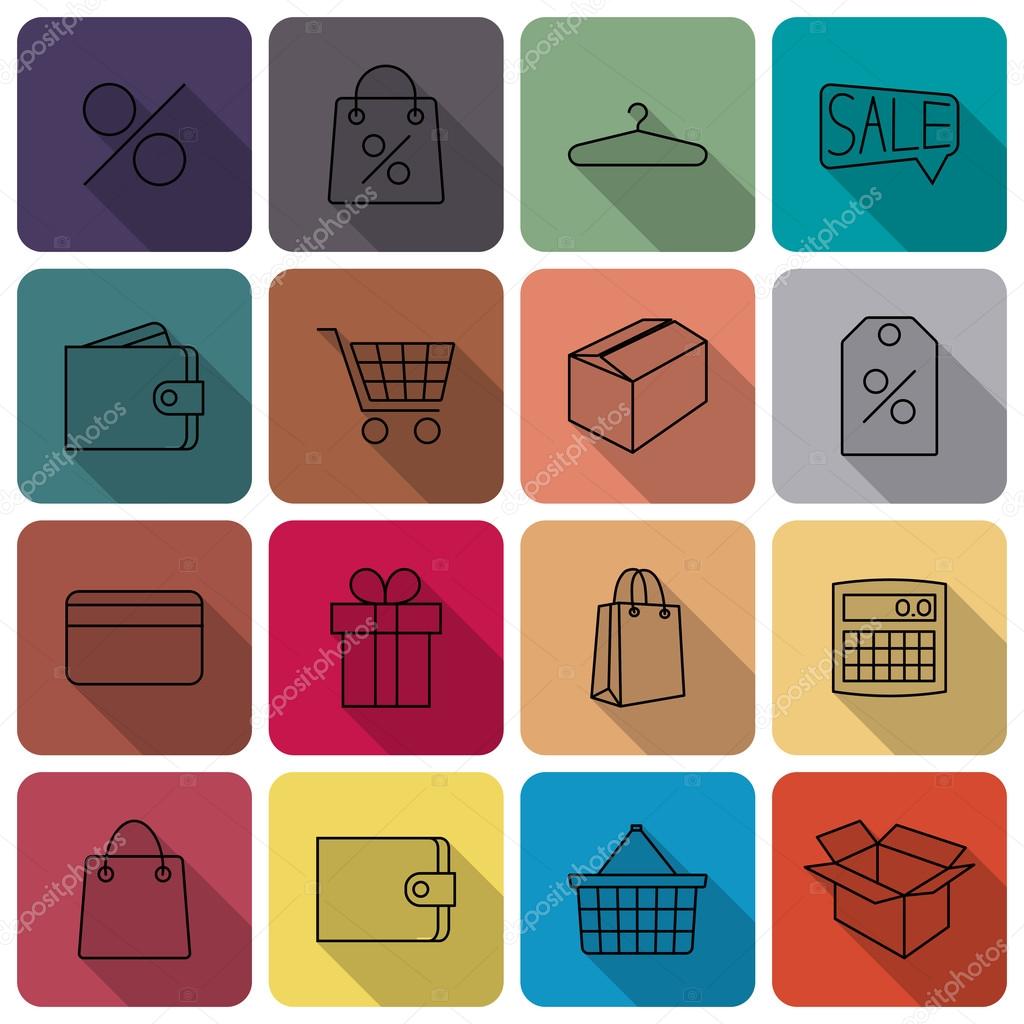 Icons purchase, vector illustration.