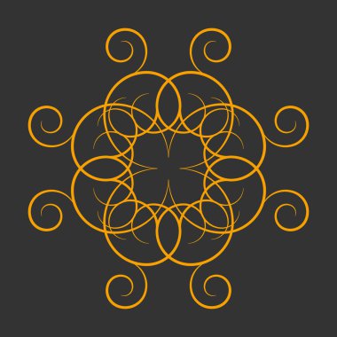 Dairesel bir süs vektör çizim.