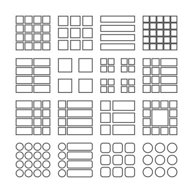 Simgeler yemek listesi liste, vektör çizim