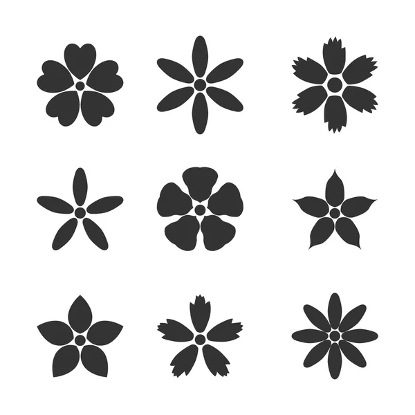 Набор цветов, векторная иллюстрация — стоковый вектор