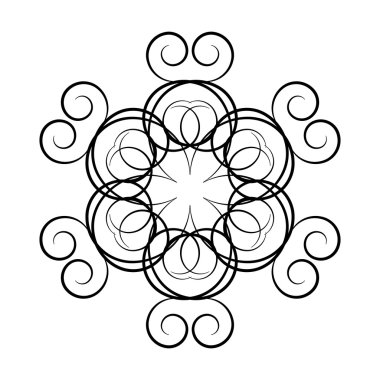 Dairesel bir süs vektör çizim.