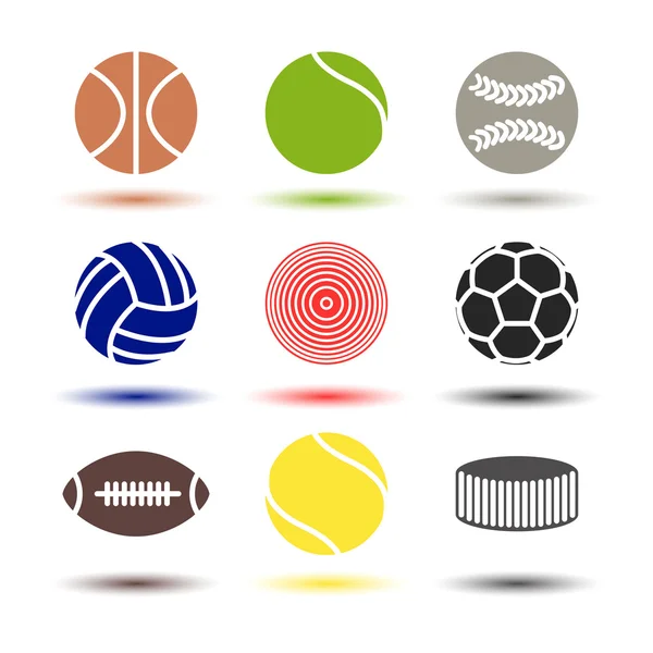 Desenho animado esporte bola esportes jogo equipamentos futebol voleibol  golfe futebol beisebol críquete vetor definido