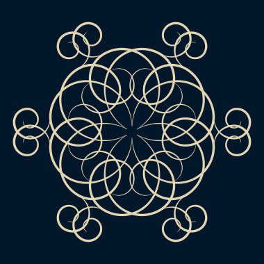 Dairesel bir süs vektör çizim.