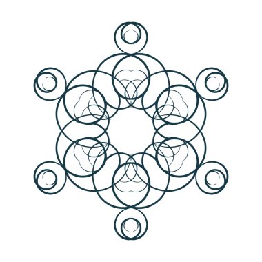 Dairesel bir süs vektör çizim.