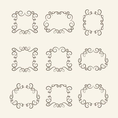 Çerçeve ayarla, illüstrasyon vektör.