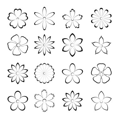 Çiçek tomurcuk seti, vektör çizim