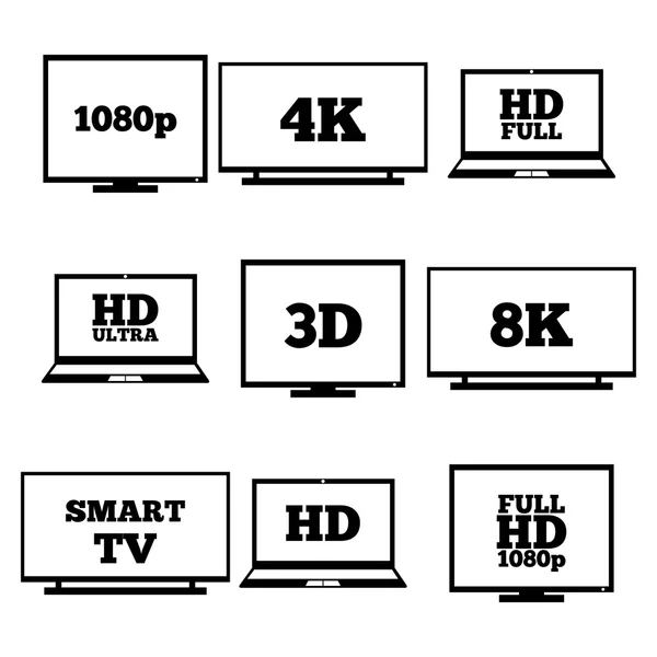 High definition signs, vector illustration — Stock Vector