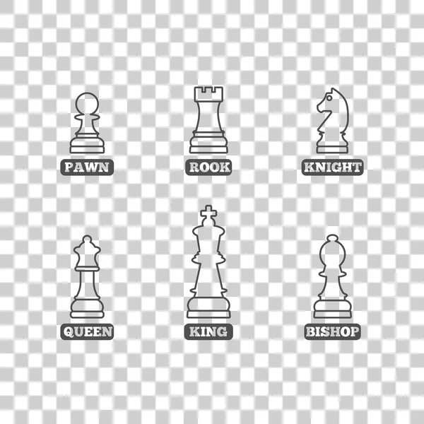 Figuras de ajedrez, ilustración vectorial . — Archivo Imágenes Vectoriales