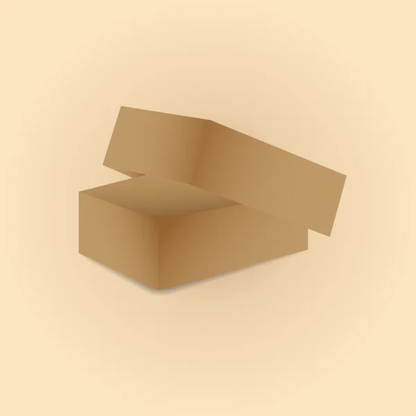 Cardboard box vector illustration. — Stock Vector