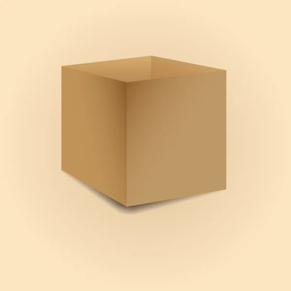 Kartonnen doos vectorillustratie. — Stockvector