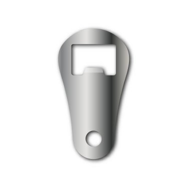 Şişe kapağı açacağı, vektör çizim.