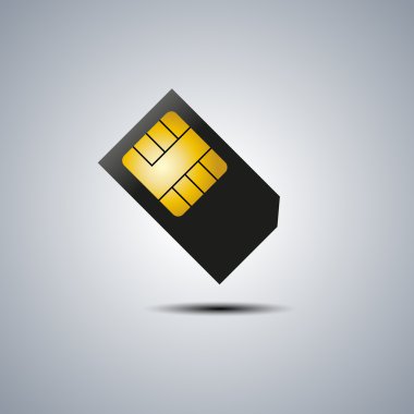  SIM kart, vektör çizim.