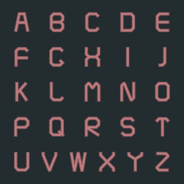 Harfler ayarla, illüstrasyon vektör.