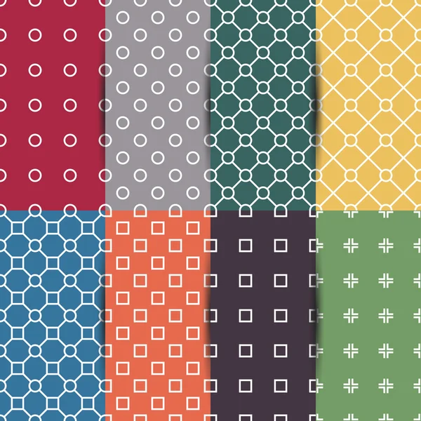 Set of seamless pattern, vector illustration. — Stock Vector