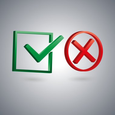 Onay işareti, vektör çizim kümesi.