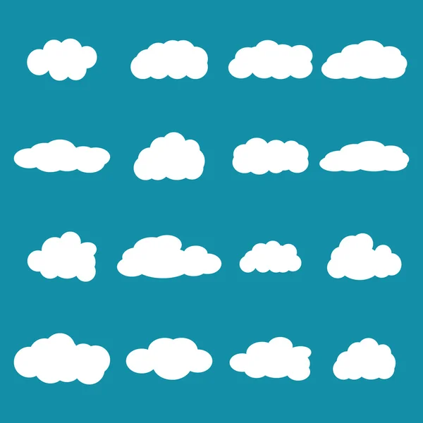 Ensemble de nuages, illustration vectorielle. — Image vectorielle
