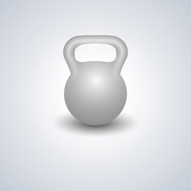 Gerçekçi kettlebell, vektör çizim.