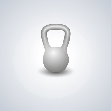 Gerçekçi kettlebell, vektör çizim.