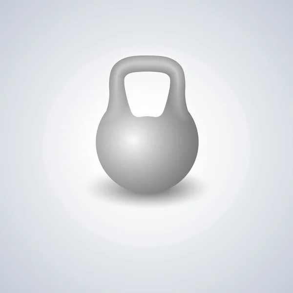 Kettlebell realistico, illustrazione vettoriale . — Vettoriale Stock