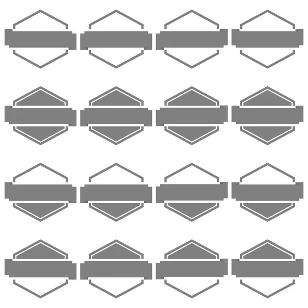 Set hexagonal emblem, vector illustration. — Stock Vector