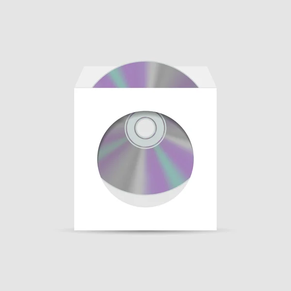 Enveloppe pour CD avec fenêtre, illustration vectorielle . — Image vectorielle