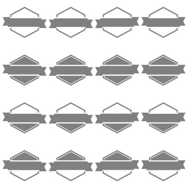 Altıgen amblemi ayarla, illüstrasyon vektör.