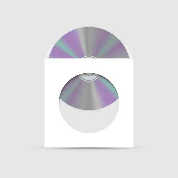 Sobres para CD con ventana, ilustración vectorial . — Vector de stock