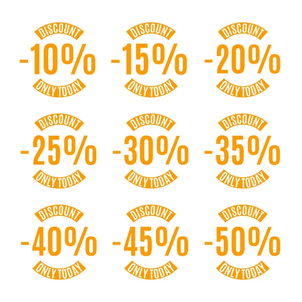 Set of discount labels, vector illustration. — Stock Vector