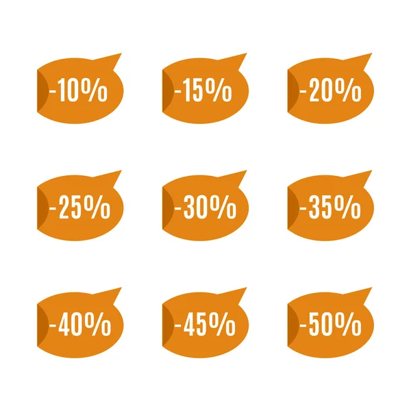 Set of discount labels, vector illustration. — Stock Vector