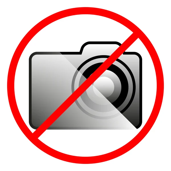 Icon ban on the use of the camera, vector illustration. — Stock Vector