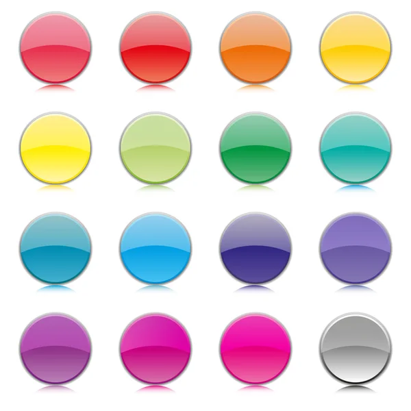 Set of multicolored buttons, vector illustration. — Stock Vector