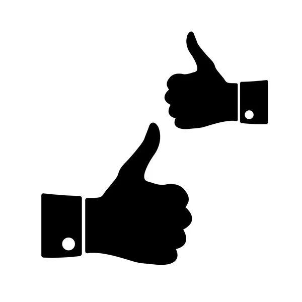 Icons thumbs up, vector illustration. — Stock Vector