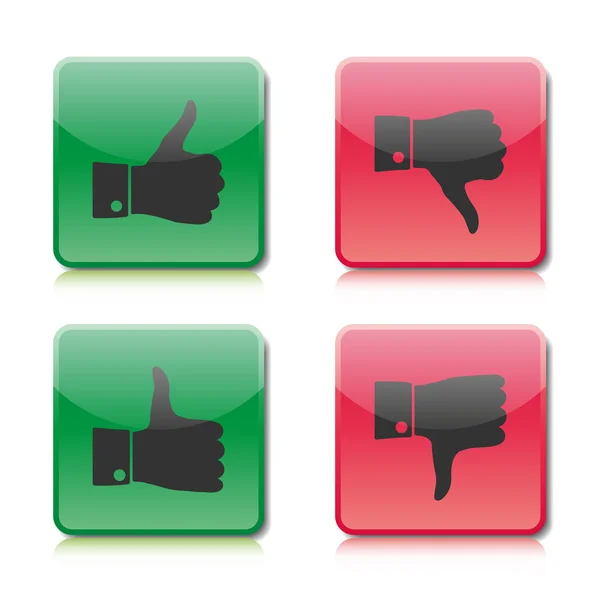 A set of buttons like and dislike, vector illustration — Stock Vector