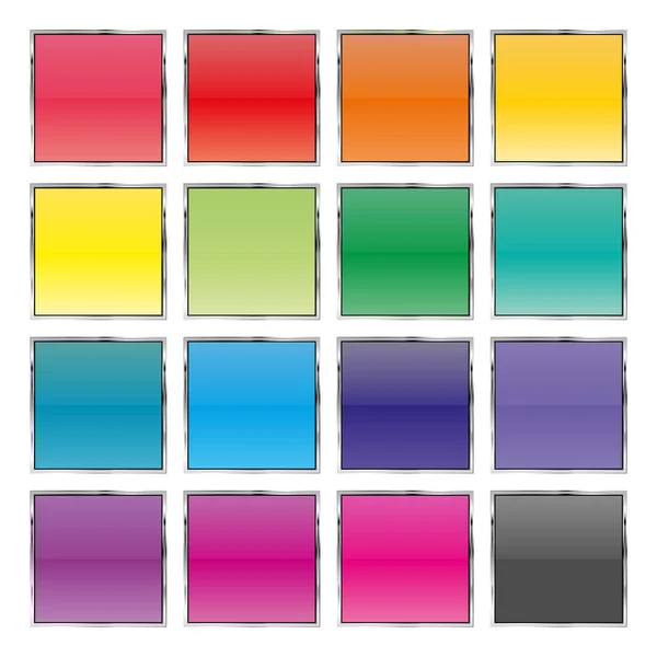 Jeu de boutons couleur, illustration vectorielle — Image vectorielle