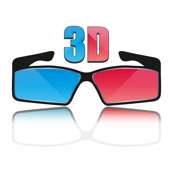 Icono gafas 3D, ilustración vectorial . — Archivo Imágenes Vectoriales