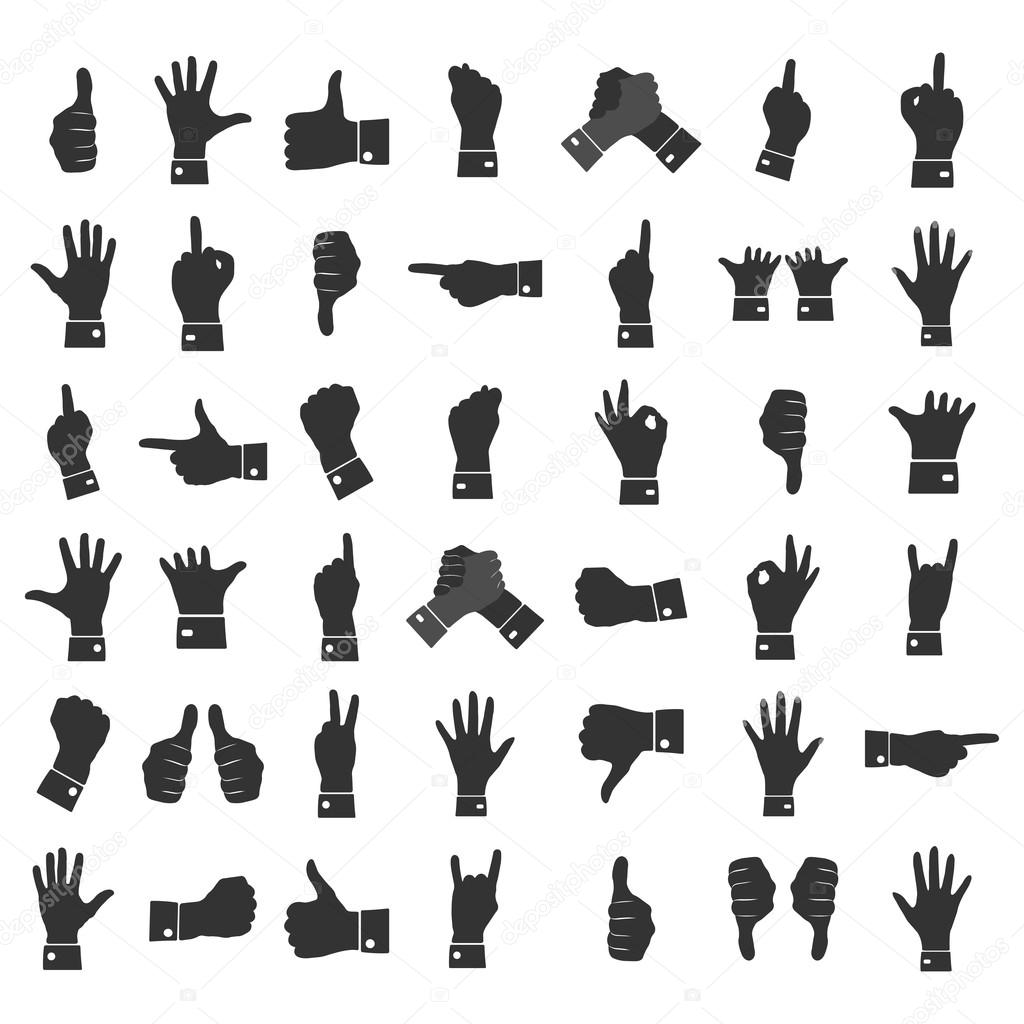 Icons hands, vector