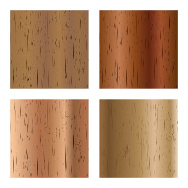 Ahşap dokular, vektör çizim seti