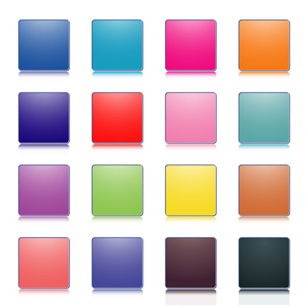 Colored buttons, vector illustration