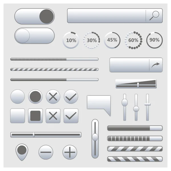 Set di elementi web, illustrazione vettoriale . — Vettoriale Stock