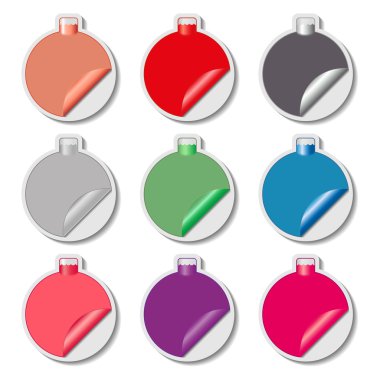 küme etiketleri, vektör çizim.