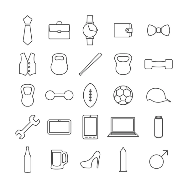 Iconos hombre, ilustración vectorial . — Archivo Imágenes Vectoriales