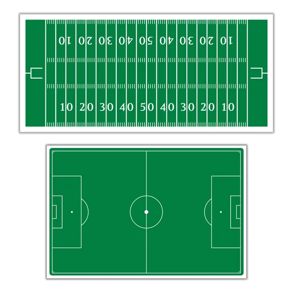 Terrain de football, illustration vectorielle . — Image vectorielle