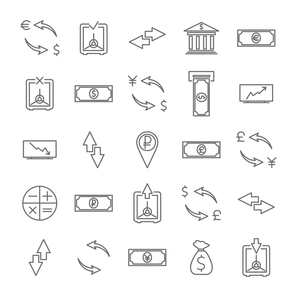 Iconos de finanzas, ilustración vectorial . — Archivo Imágenes Vectoriales