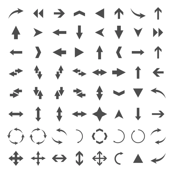 A set of arrows, vector illustration. — Stock Vector