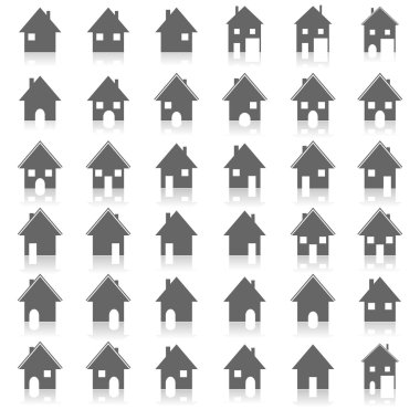 Simgeler house, vektör çizim.